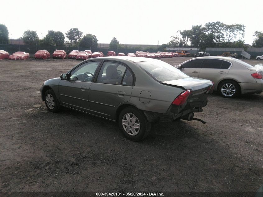 2003 Honda Civic Lx VIN: 2HGES16533H549749 Lot: 39425101