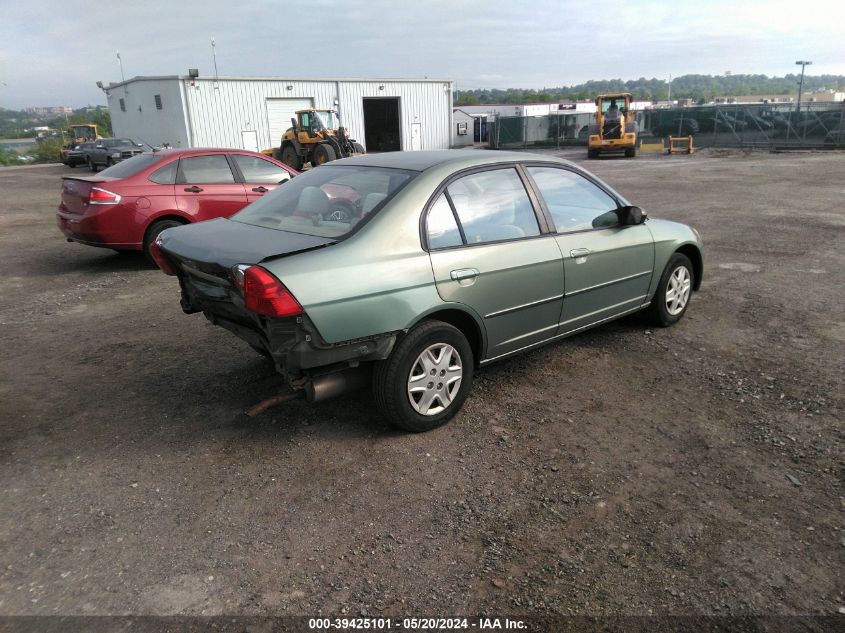 2003 Honda Civic Lx VIN: 2HGES16533H549749 Lot: 39425101