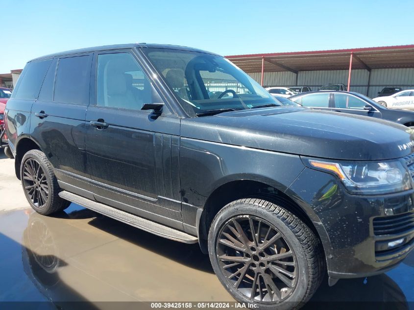 2014 Land Rover Range Rover 3.0L V6 Supercharged Hse VIN: SALGS2WF8EA143692 Lot: 39425158