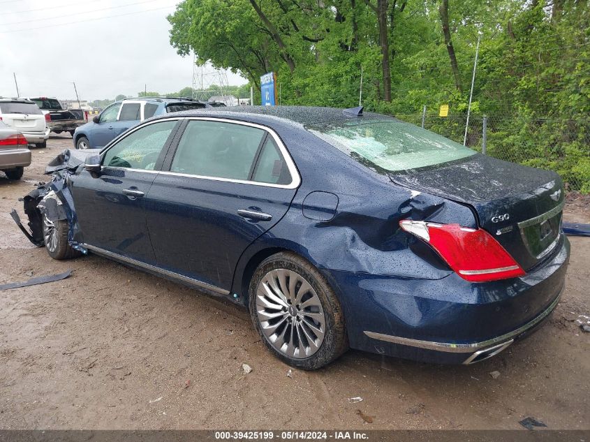 2019 Genesis G90 3.3T Premium VIN: KMTF34JA5KU053578 Lot: 39425199