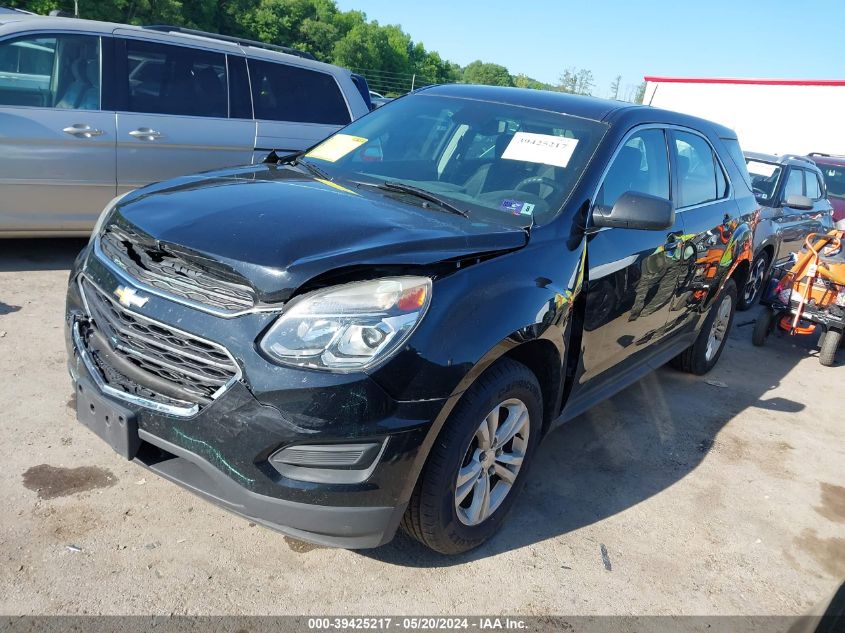 2016 Chevrolet Equinox Ls VIN: 2GNFLEEK3G6264508 Lot: 39425217