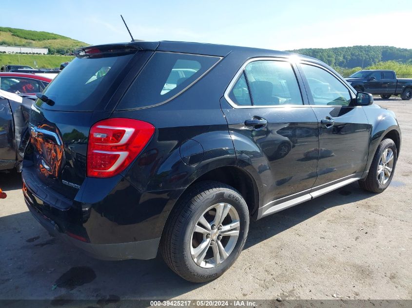 2016 Chevrolet Equinox Ls VIN: 2GNFLEEK3G6264508 Lot: 39425217