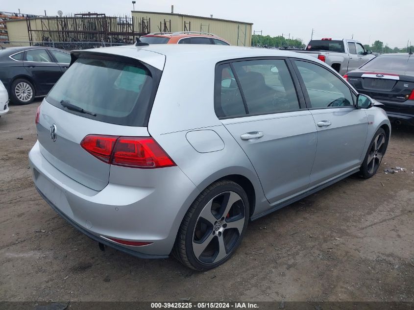 2015 Volkswagen Golf Gti 2.0T Se 4-Door VIN: 3VW4T7AU2FM088216 Lot: 39425225