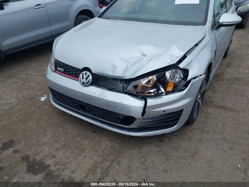 2015 Volkswagen Golf Gti 2.0T Se 4-Door VIN: 3VW4T7AU2FM088216 Lot: 39425225