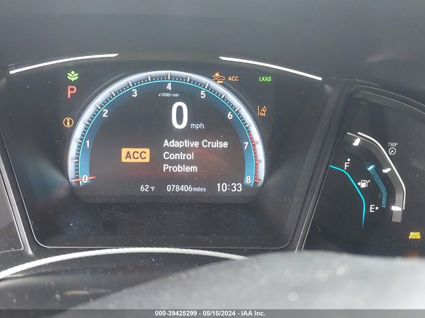 2019 Honda Civic Lx VIN: 19XFC2F62KE202910 Lot: 39425299