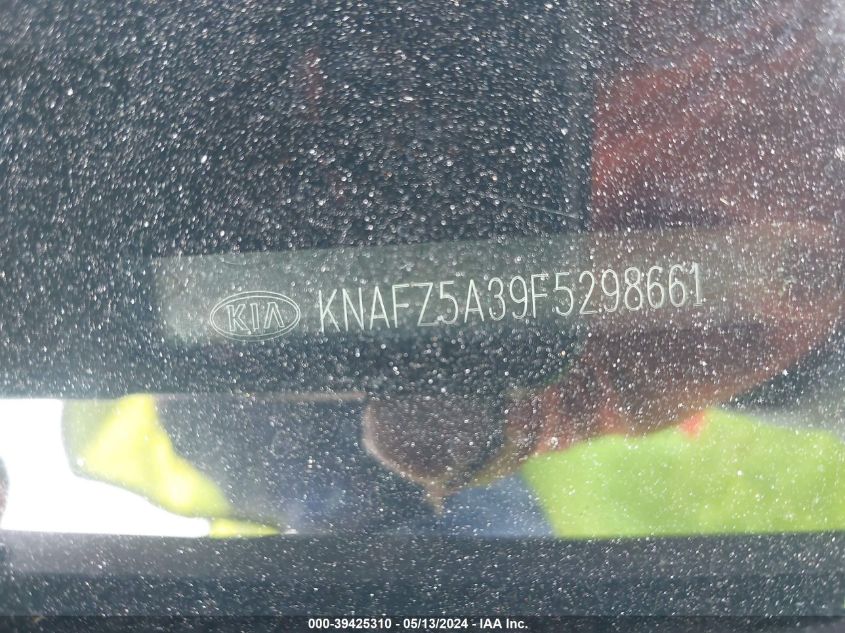 2015 Kia Forte Sx VIN: KNAFZ5A39F5298661 Lot: 39425310