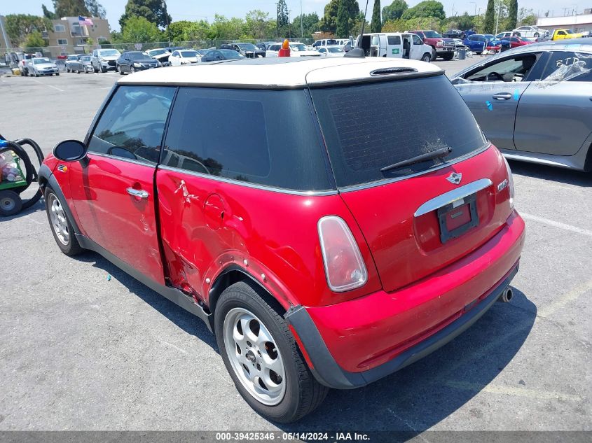 2005 Mini Cooper VIN: WMWRC33495TJ66521 Lot: 39425346