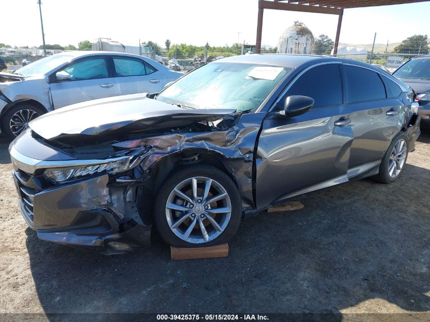 2021 Honda Accord Lx VIN: 1HGCV1F10MA110777 Lot: 39425375