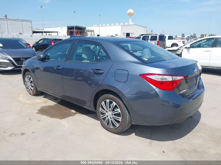 2016 Toyota Corolla Le VIN: 5YFBURHE5GP565779 Lot: 39425486