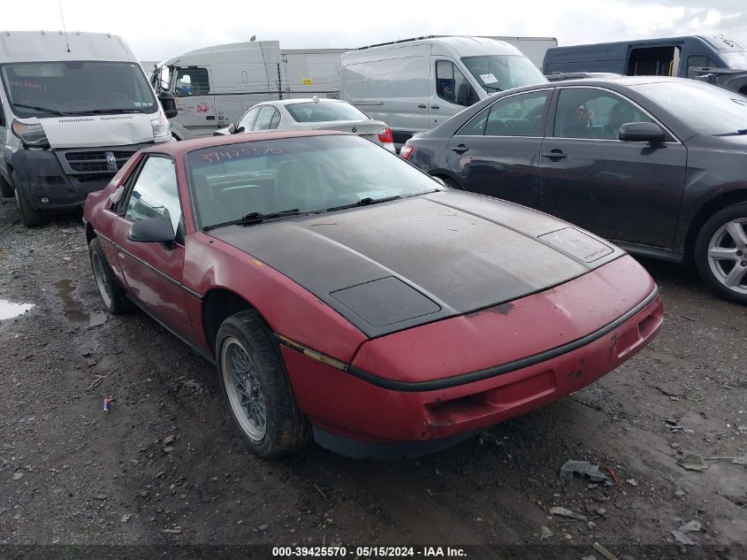 1987 Pontiac Fiero VIN: 1G2PE11R0HP226758 Lot: 39425570