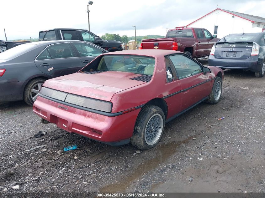 1987 Pontiac Fiero VIN: 1G2PE11R0HP226758 Lot: 39425570