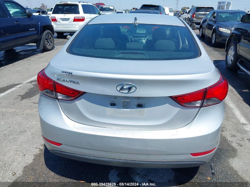 2015 Hyundai Elantra Se VIN: 5NPDH4AE3FH610756 Lot: 39425625