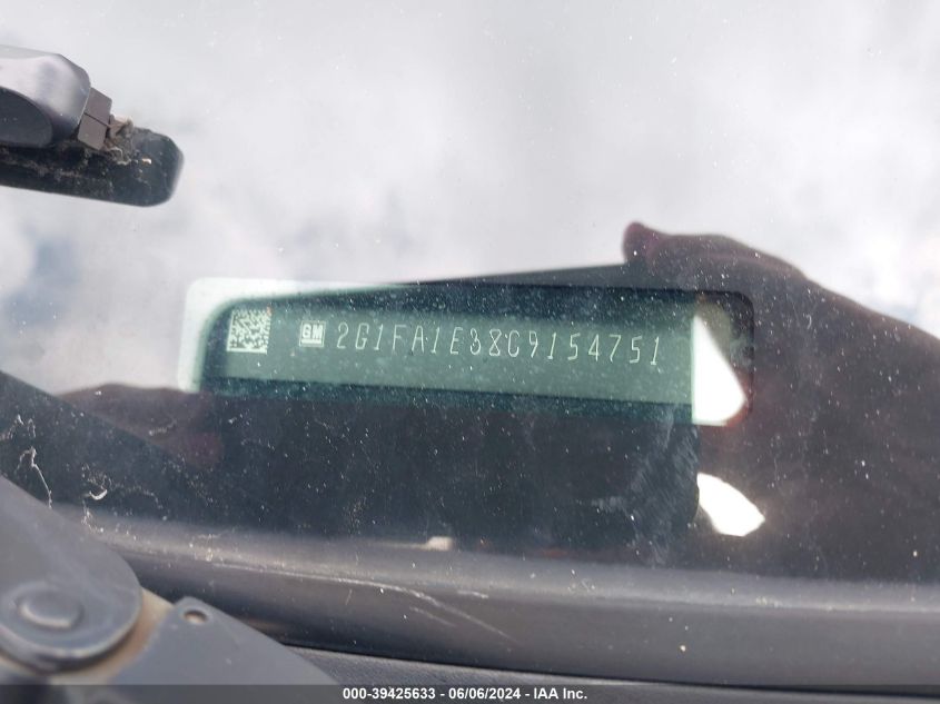 2012 Chevrolet Camaro 2Ls VIN: 2G1FA1E38C9154751 Lot: 39425633