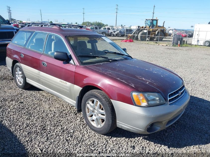 2000 Subaru Outback VIN: 4S3BH6659Y7644753 Lot: 39425644