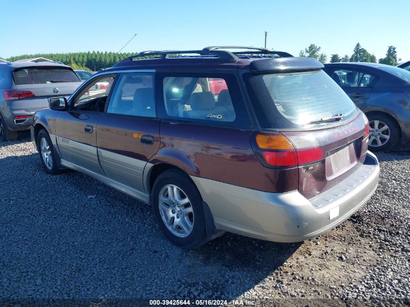 2000 Subaru Outback VIN: 4S3BH6659Y7644753 Lot: 39425644