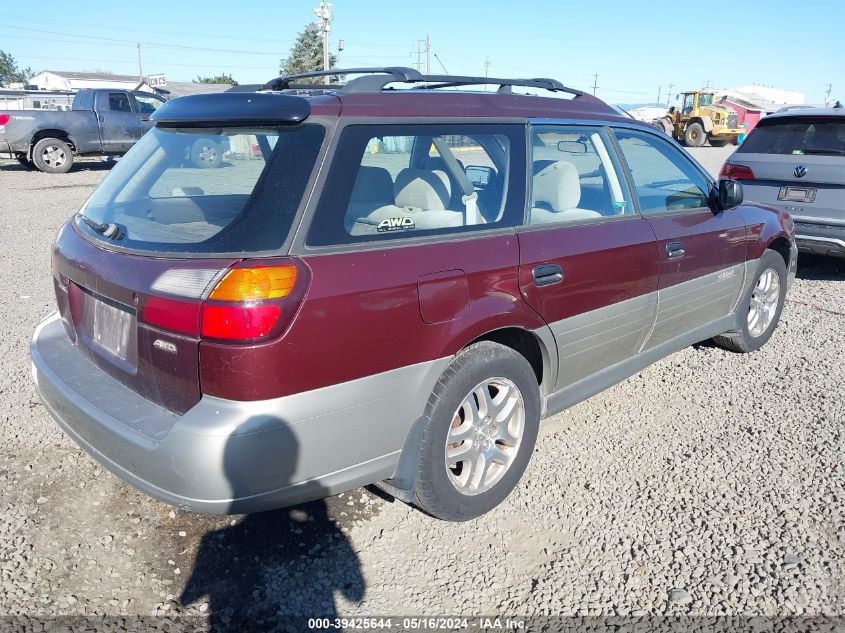 2000 Subaru Outback VIN: 4S3BH6659Y7644753 Lot: 39425644