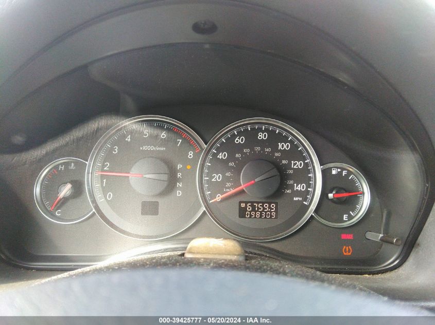 2008 Subaru Legacy 2.5I VIN: 4S3BL616287213184 Lot: 39425777