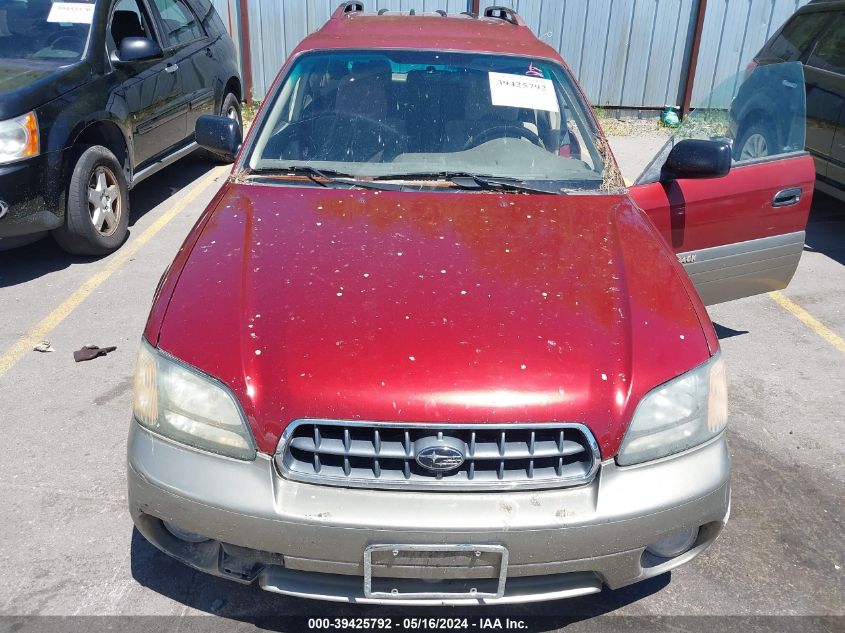 2003 Subaru Outback VIN: 4S3BH675237659831 Lot: 39425792