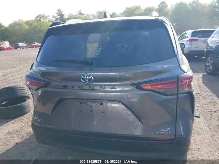 2022 Toyota Sienna Xle VIN: 5TDJSKFC2NS061169 Lot: 39425879