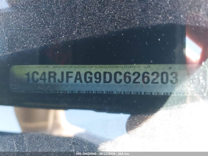 2013 Jeep Grand Cherokee Laredo VIN: 1C4RJFAG9DC626203 Lot: 39425940