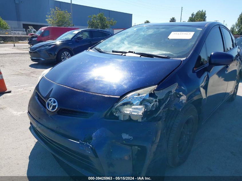 2013 Toyota Prius Two VIN: JTDKN3DU7D1726317 Lot: 39425963