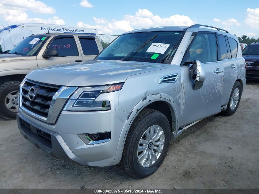 2022 Nissan Armada Sv 4Wd VIN: JN8AY2AD2N9677438 Lot: 39425975