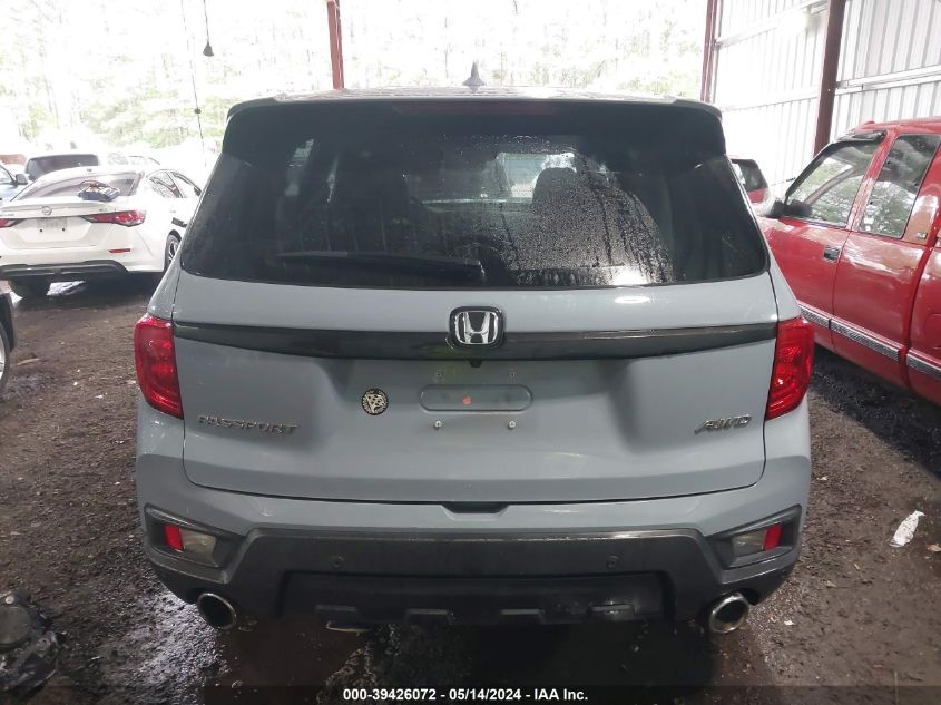 2022 Honda Passport Awd Ex-L VIN: 5FNYF8H57NB012218 Lot: 39426072