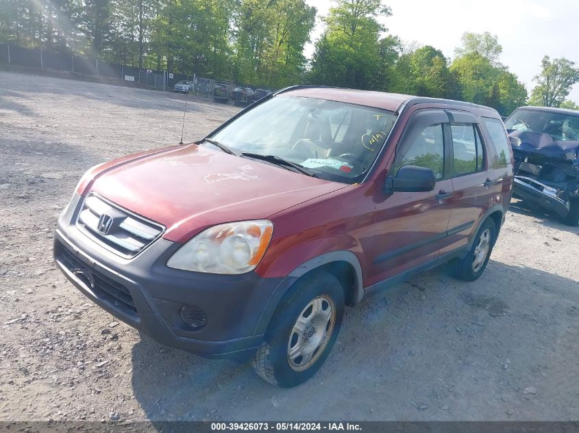 2006 Honda Cr-V Lx VIN: JHLRD78536C046162 Lot: 39426073