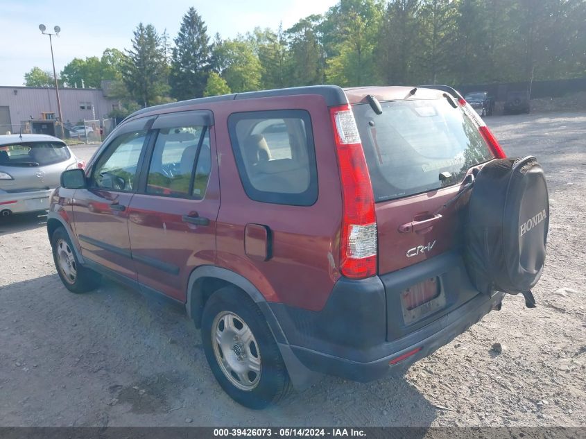 2006 Honda Cr-V Lx VIN: JHLRD78536C046162 Lot: 39426073