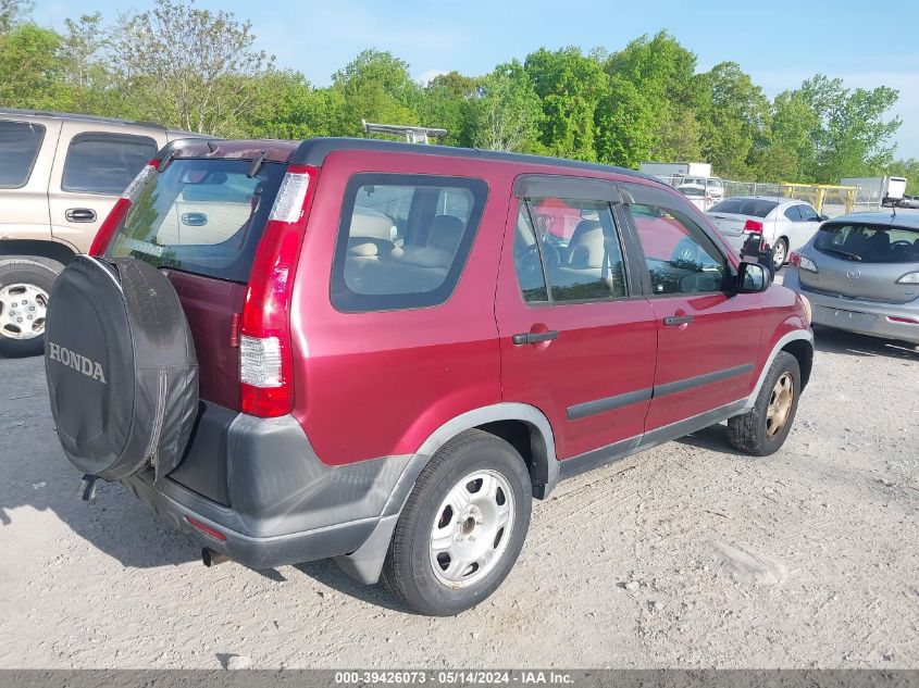 2006 Honda Cr-V Lx VIN: JHLRD78536C046162 Lot: 39426073