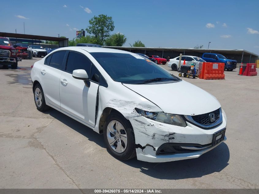 2013 Honda Civic Lx VIN: 19XFB2F51DE082000 Lot: 39426075