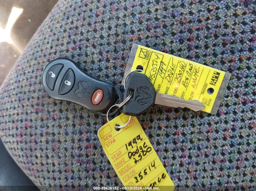 1999 Dodge Ram 2500 VIN: 3B7KC266XXM535514 Lot: 39426152