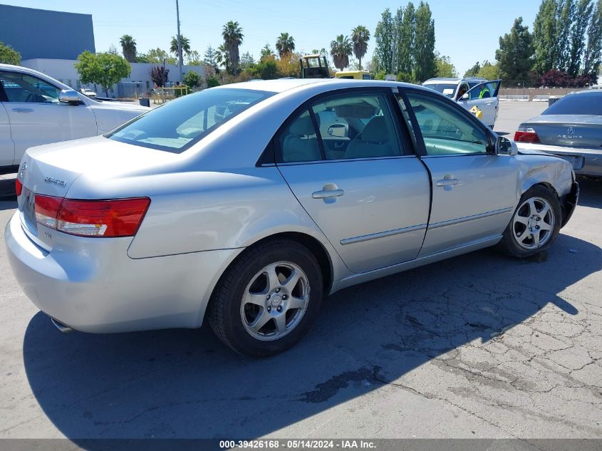 2006 Hyundai Sonata Gls V6/Lx V6 VIN: 5NPEU46F56H057089 Lot: 39426168