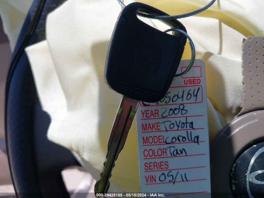 2008 Toyota Corolla Ce VIN: 2T1BR32E38C916116 Lot: 39426185