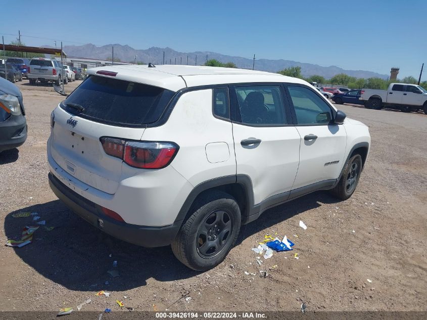 2018 Jeep Compass Sport Fwd VIN: 3C4NJCAB1JT263462 Lot: 39426194