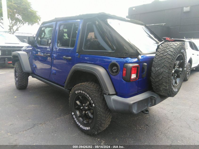 2020 Jeep Wrangler Unlimited Willys 4X4 VIN: 1C4HJXDN3LW335463 Lot: 39426252