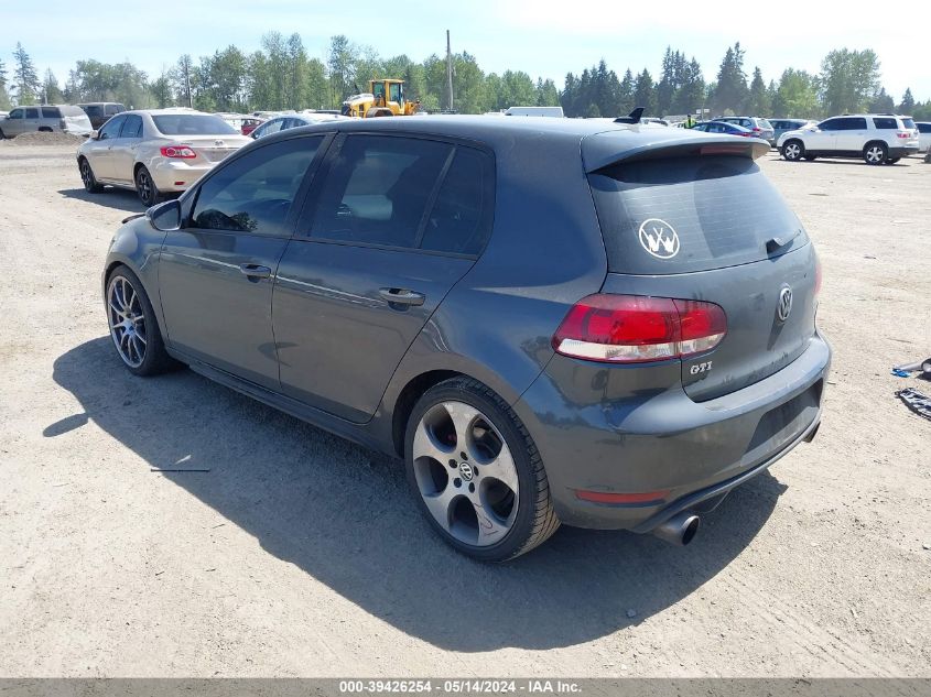 2013 Volkswagen Gti 4-Door VIN: WVWHD7AJ6DW051755 Lot: 39426254