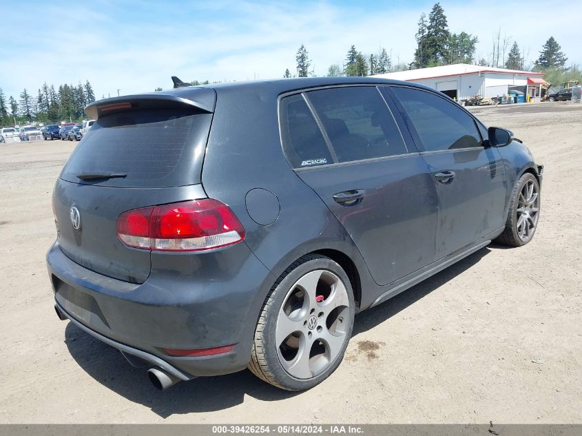 2013 Volkswagen Gti 4-Door VIN: WVWHD7AJ6DW051755 Lot: 39426254