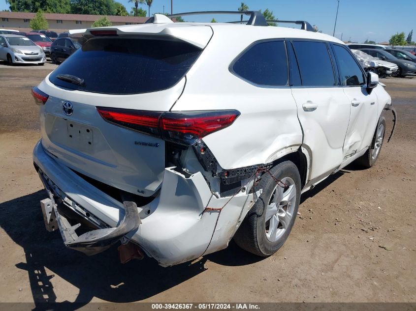 2020 Toyota Highlander Hybrid Le VIN: 5TDBBRCH3LS004344 Lot: 39426367