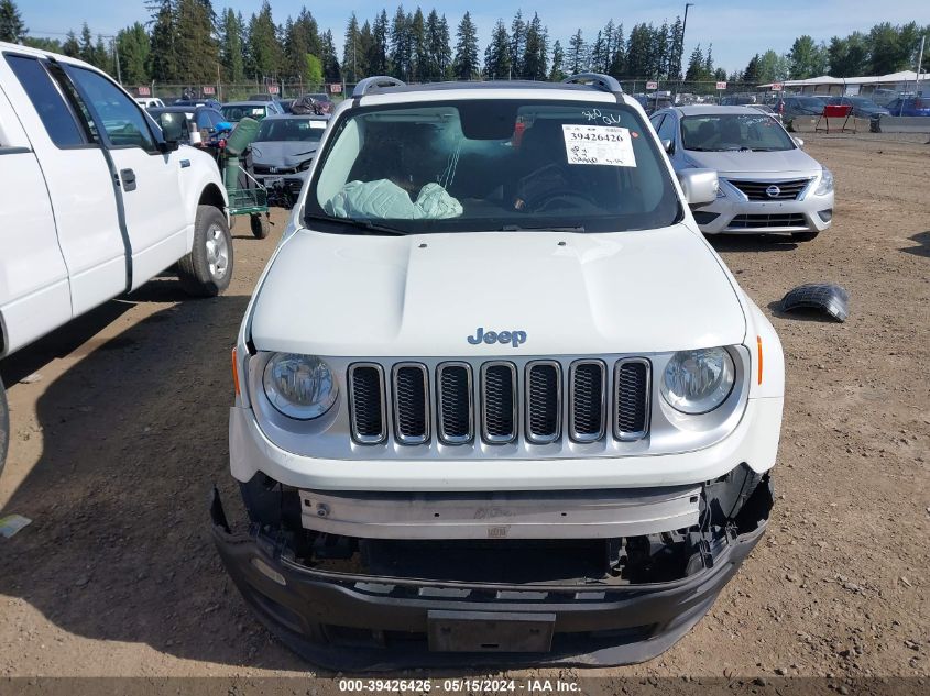 2015 Jeep Renegade Limited VIN: ZACCJBDT0FPB87141 Lot: 39426426