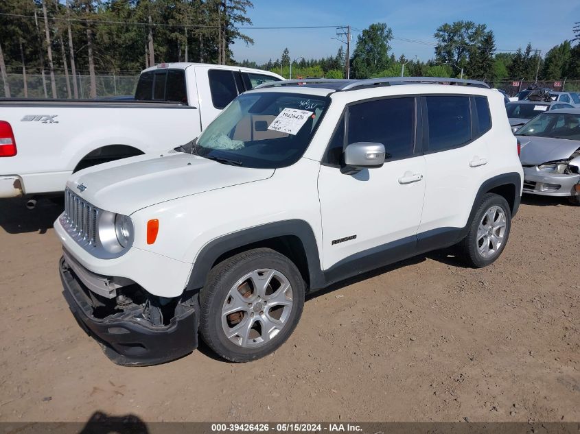 2015 Jeep Renegade Limited VIN: ZACCJBDT0FPB87141 Lot: 39426426