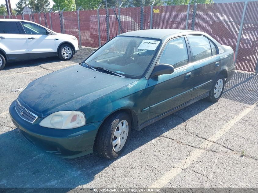 2000 Honda Civic Value Package VIN: 2HGEJ6614YH560845 Lot: 39426468