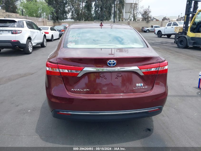 2013 Toyota Avalon Hybrid Limited VIN: 4T1BD1EB5DU007081 Lot: 39426493