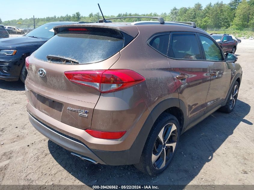 2016 Hyundai Tucson Sport VIN: KM8J3CA26GU215622 Lot: 39426562