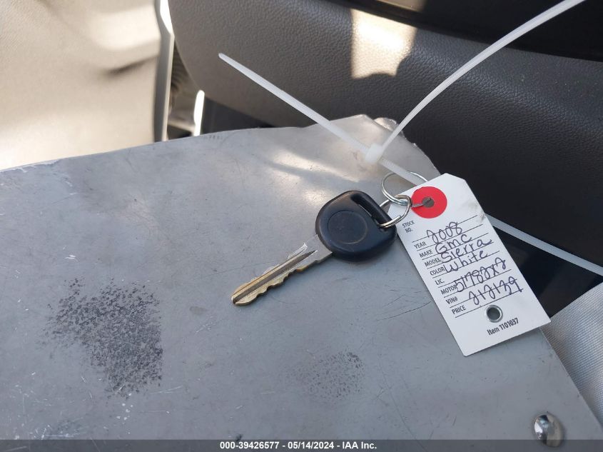 2008 GMC Sierra 1500 Work Truck VIN: 1GTEC14X28Z212139 Lot: 39426577