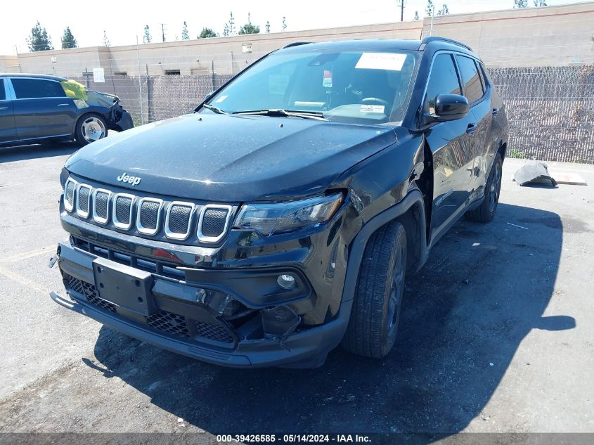 VIN 3C4NJCBB5NT137934 2022 JEEP COMPASS LATITUDE FWD