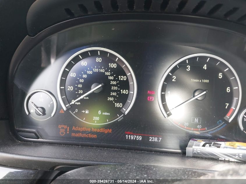 2013 BMW 550I VIN: WBAFR9C50DDX80346 Lot: 39426731