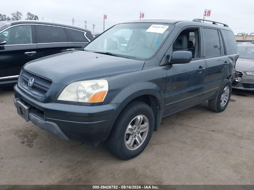 2005 Honda Pilot Ex-L VIN: 2HKYF18505H530583 Lot: 39426752