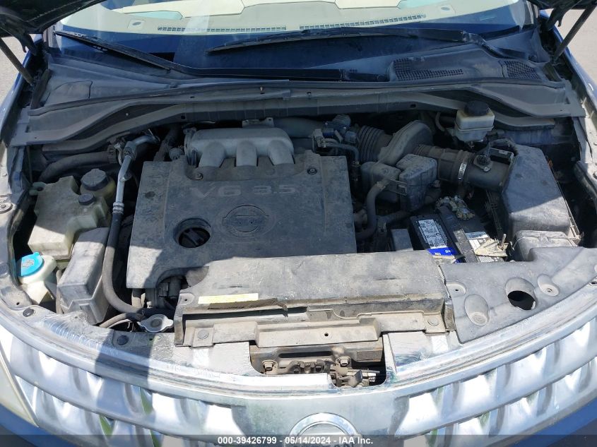 2006 Nissan Murano Sl VIN: JN8AZ08T16W401852 Lot: 39426799