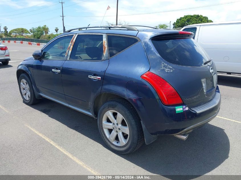 2006 Nissan Murano Sl VIN: JN8AZ08T16W401852 Lot: 39426799